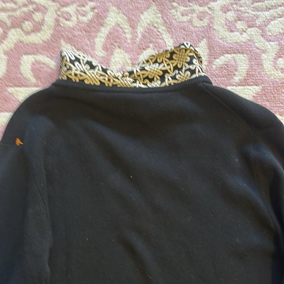 J McLaughlin Women's Black V Neck Sweater with Decorative Collar Long Sleeve - Picture 4 of 9